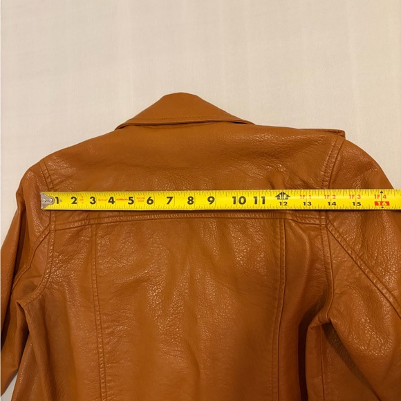 Pistola REVOLVE Tracy Moto Faux Leather Jacket in Cognac Brown New size XS - Picture 12 of 14